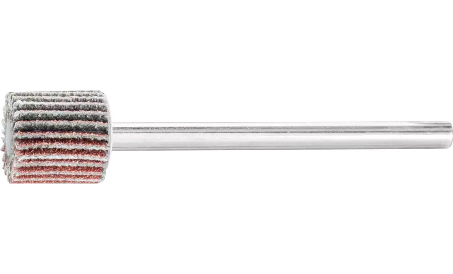 Pferd 45072 3/8" x 3/8" Mini Mounted Flap Wheel | 1/8" Shank | 75,000 Max. RPM | Aluminum Oxide 120 Grit | Box of 10