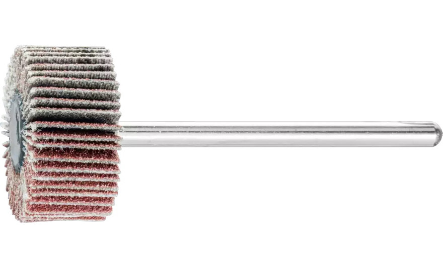 Pferd 45154 3/4" x 3/8" Mounted Flap Wheel | 1/8" Shank | 38,100 Max. RPM | Aluminum Oxide 60 Grit | Box of 10