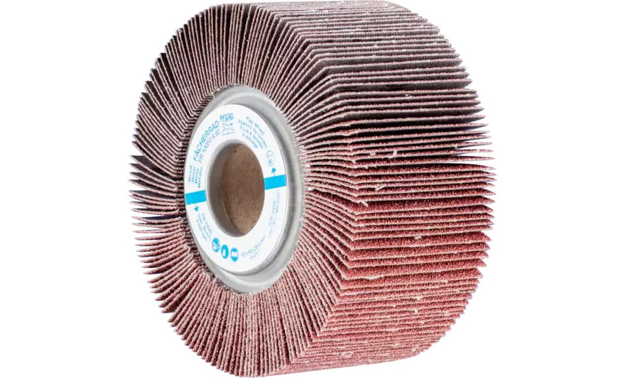 Pferd 45552 4" x 2" Unmounted Flap Wheel | 1" Arbor Hole | 9,500 Max. RPM | Aluminum Oxide 60 Grit | Box of 2
