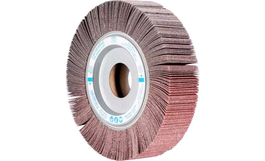 Pferd 45652 8" x 2" Unmounted Flap Wheel | 1-3/4" Arbor Hole | 4,700 Max. RPM | Aluminum Oxide 60 Grit | Box of 2