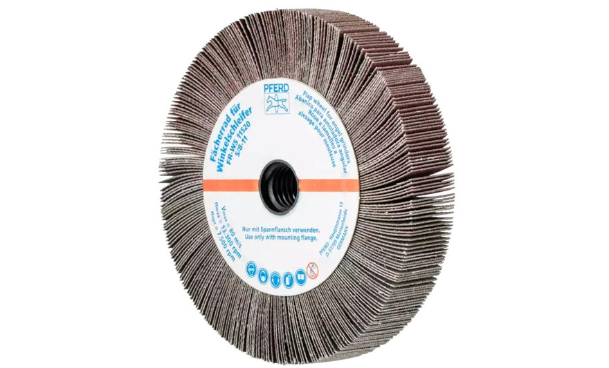 Pferd 45757 4-1/2" x 3/4" Unmounted Flap Wheel | 5/8-11" Thread | Aluminum Oxide 180 Grit | Box of 2