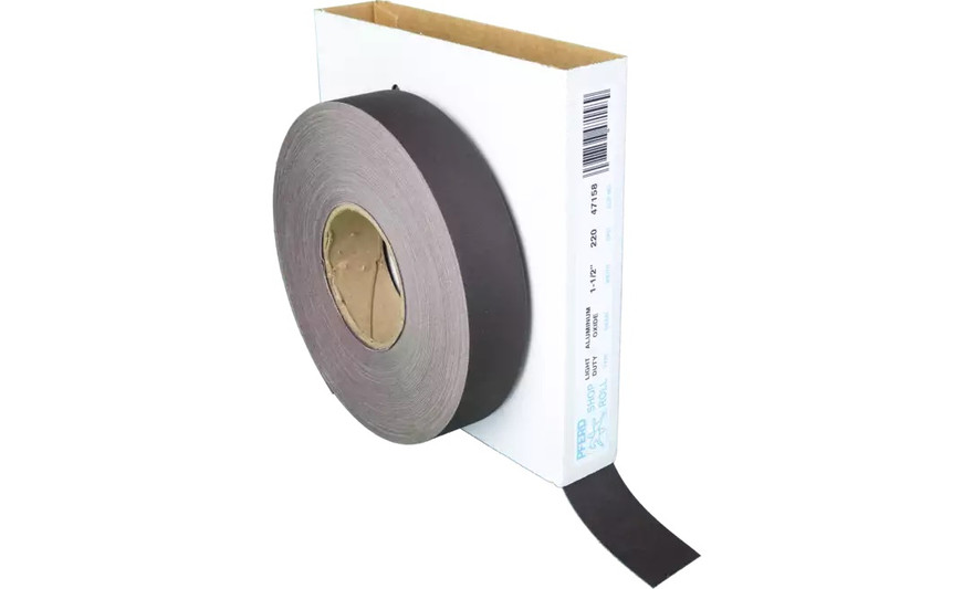 Pferd 47158 1-1/2" Abrasive Shop Roll Resin/Resin Light Duty | 50 Yard Roll | Aluminum Oxide 220 Grit | Box of 1