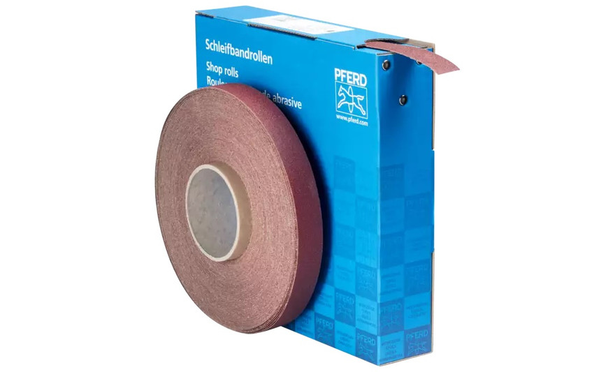 Pferd 47118 1" Abrasive Shop Roll Resin/Resin Heavy Duty | 50 Yard Roll | Aluminum Oxide 100 Grit | Box of 1