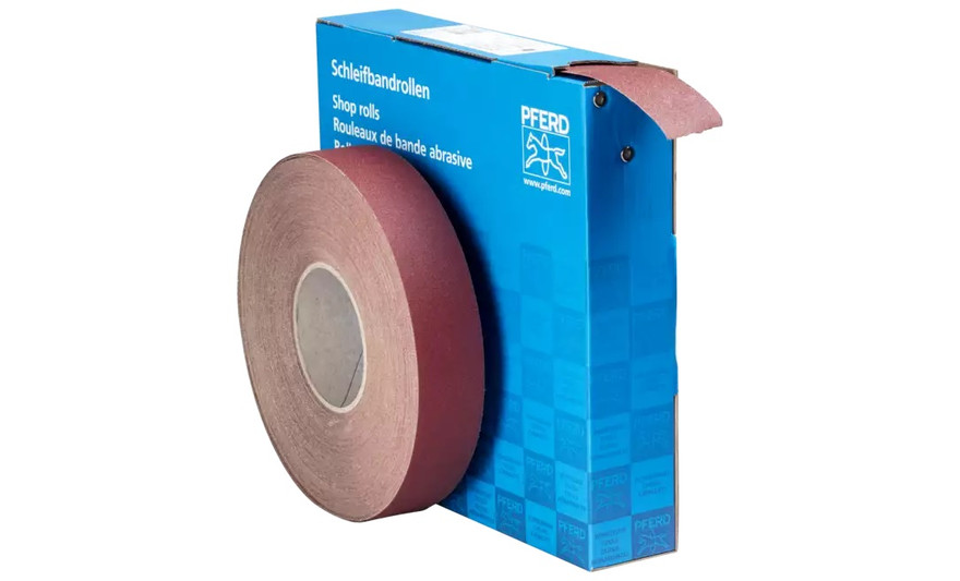 Pferd 47169 1-1/2" Abrasive Shop Roll Resin/Resin Heavy Duty | 50 Yard Roll | Aluminum Oxide 120 Grit | Box of 1