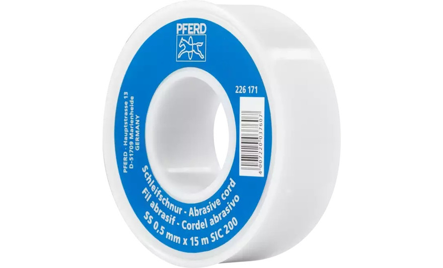 Pferd 49900 Abrasive Cord | Diameter 0.02" | 16 Yard Roll | Silicon Carbide 200 Grit