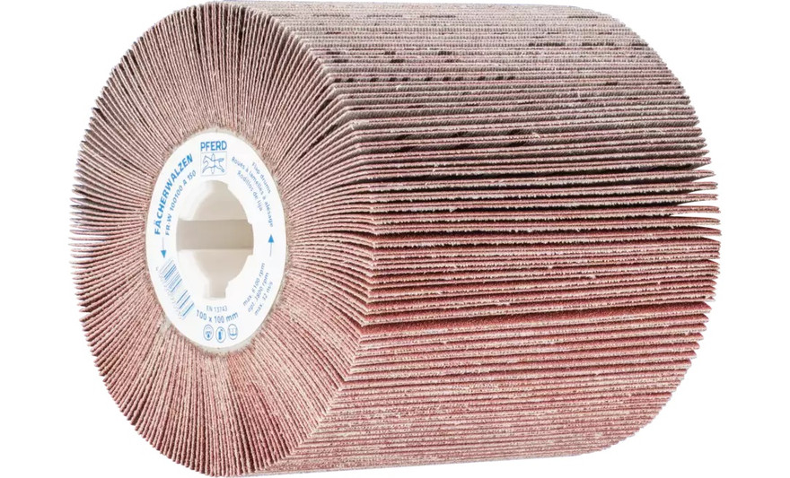 Pferd 45784 4" x 4" Flap Drum | Coated | 3/4" Keyed Arbor Hole | Aluminum Oxide 150 Grit