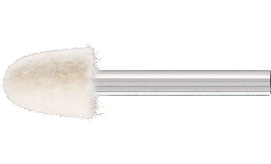 Pferd 48600 9/16" x 3/4" Polishing Felt Point | Radius Conical Shape | 31,500 Max. RPM | 1/4" Shank Diamter | 1-5/8" Shank Length | Medium Grade | Sold by Box of 10