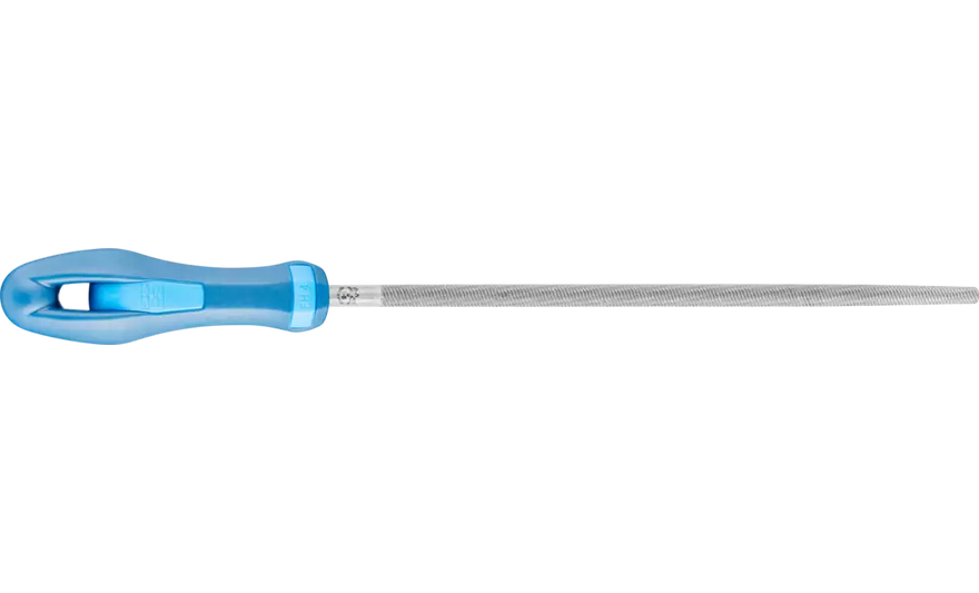 Pferd 11067P American Pattern 8" Machinist File | Round with Handle | Bastard Cut 1 | DIY Packaged | Sold by Box of 5