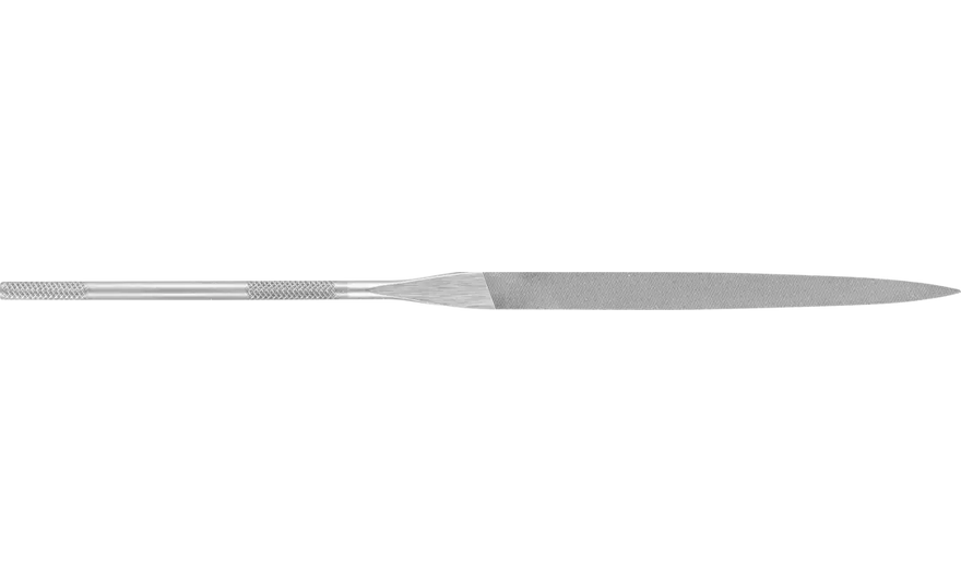 Pferd 12053 Precision 5-1/2" Knife Needle File | Knurled Handle | Swiss Pattern | Cut 2 | Sold by Box of 12
