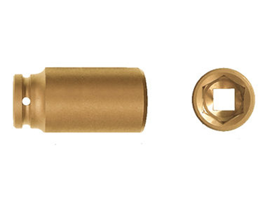 CS Unitec Ex1820-19B 19mm Deep Impact Socket | 3/8" Drive Size | 6-Point | Copper Beryllium