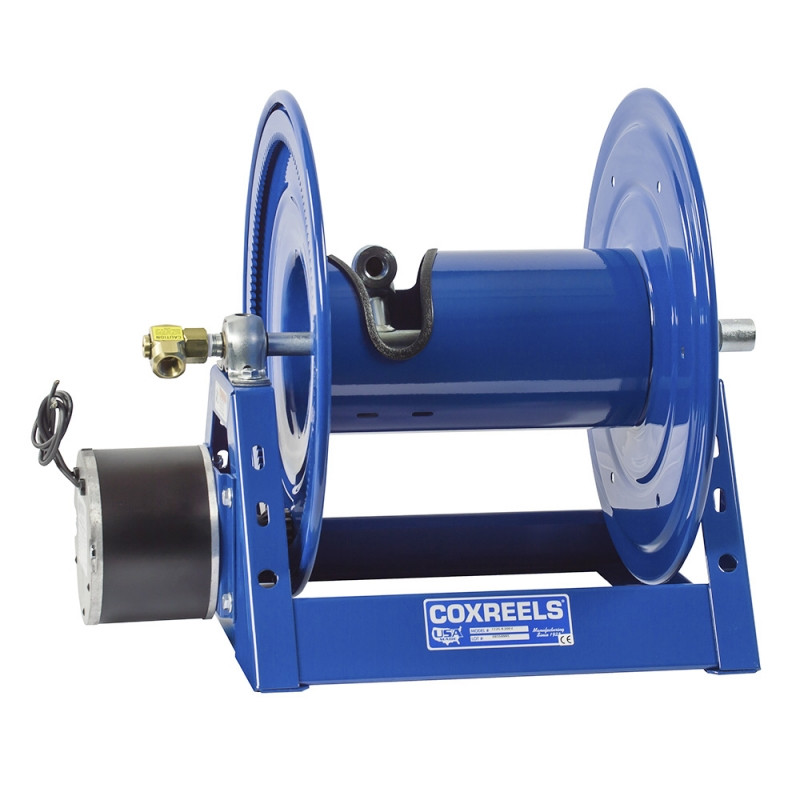 Coxreels 1125-5-50-EF Electric 24V DC 1/3HP Motor Rewind Hose Reel | 1125 Series | 3/4" Hose Diameter | 50' Hose Length | 3000 Max PSI | Less Hose