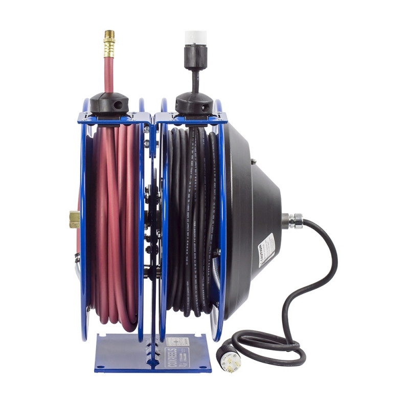 Coxreels C-L350-5016-X Dual Purpose Electric/Air Spring Rewind Reel | C Air-Electric Series | 3/8" Hose Diameter | 50' Hose Length | 300 Max PSI