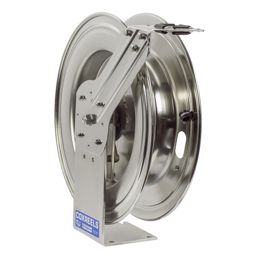 Coxreels MPL-N-350-SS Stainless Steel Spring Rewind Hose Reel | MP-SS Series | 3/8" Hose Diameter | 50' Hose Length | 3000 Max PSI