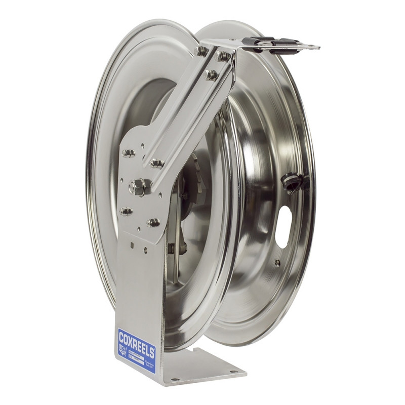 Coxreels MPL-N-350-SS Stainless Steel Spring Rewind Hose Reel | MP-SS Series | 3/8" Hose Diameter | 50' Hose Length | 3000 Max PSI | Less Hose