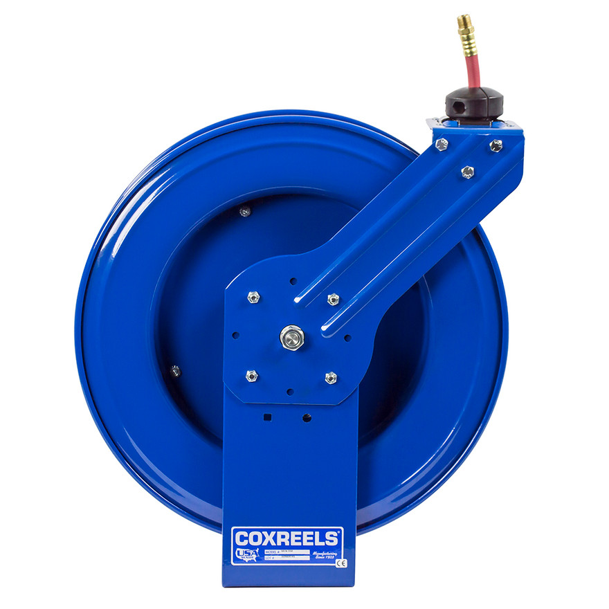 Coxreels SHL-N-3100 Low Pressure Spring Rewind Hose Reel | SH Series | 3/8" Hose Diameter | 100' Hose Length | 300 Max PSI | Less Hose