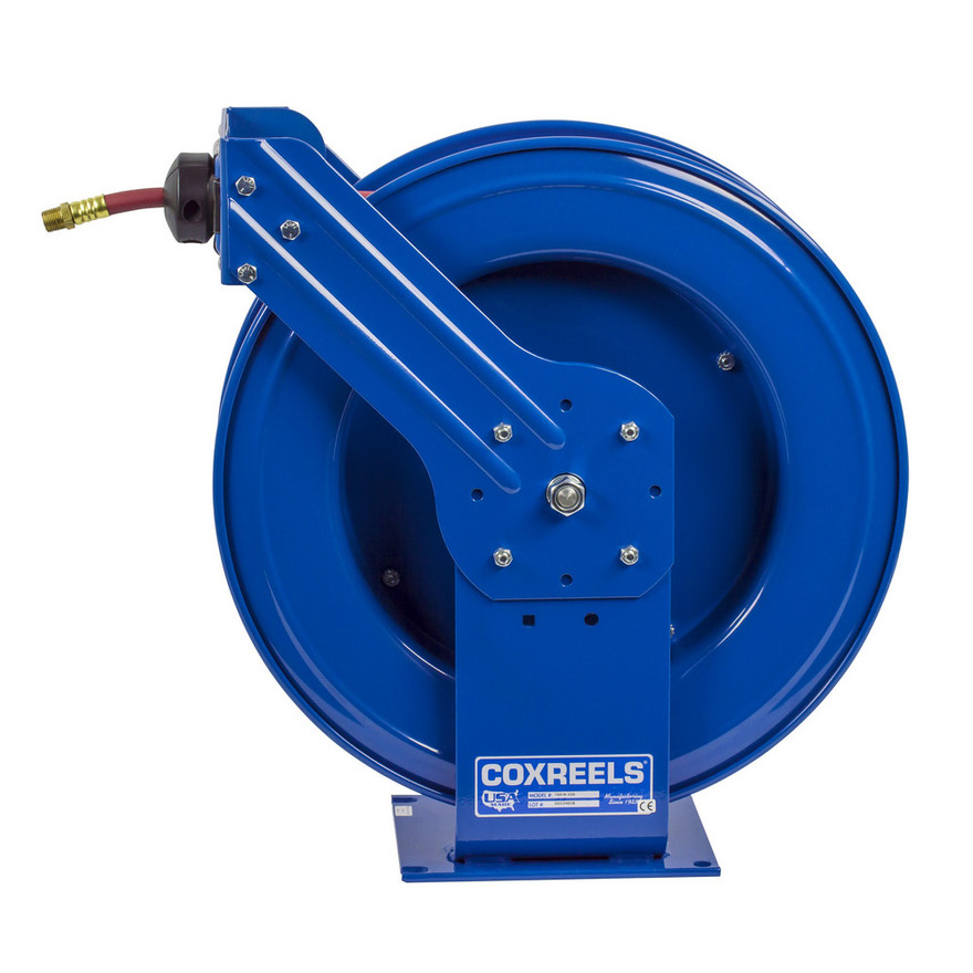 Coxreels TSHL-N-350 Supreme Duty Spring Rewind Hose Reel | T Series | 3/8" Hose Diameter | 50' Hose Length | 300 Max PSI | Less Hose