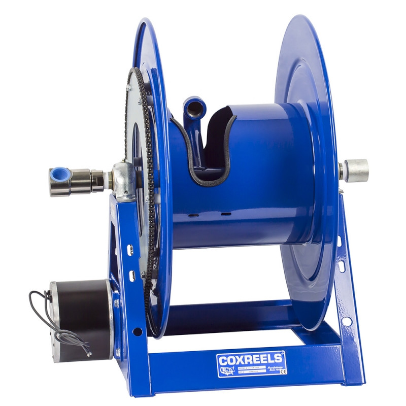 Coxreels 1175-6-150-EA Electric 115V AC Motor Rewind Hose Reel | 1175 Series | 1" Hose Diameter | 150' Hose Length | 3000 Max PSI | Less Hose
