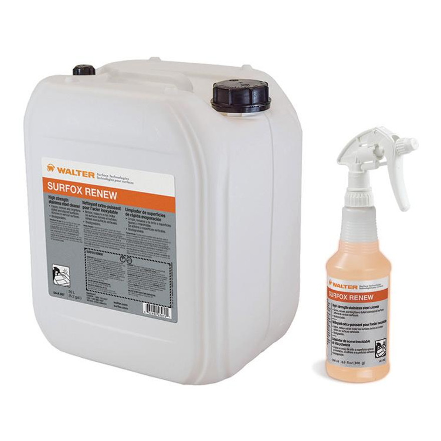 Walter Surface Technologies 54A088 SURFOX RENEW High Strength Stainless Steel Cleaner | Liquid | 55 Gallon Capacity Volume Walter Surface Technologies 54A088 SURFOX RENEW High Strength Stainless Steel Cleaner | Liquid | 55 Gallon Capacity Volume