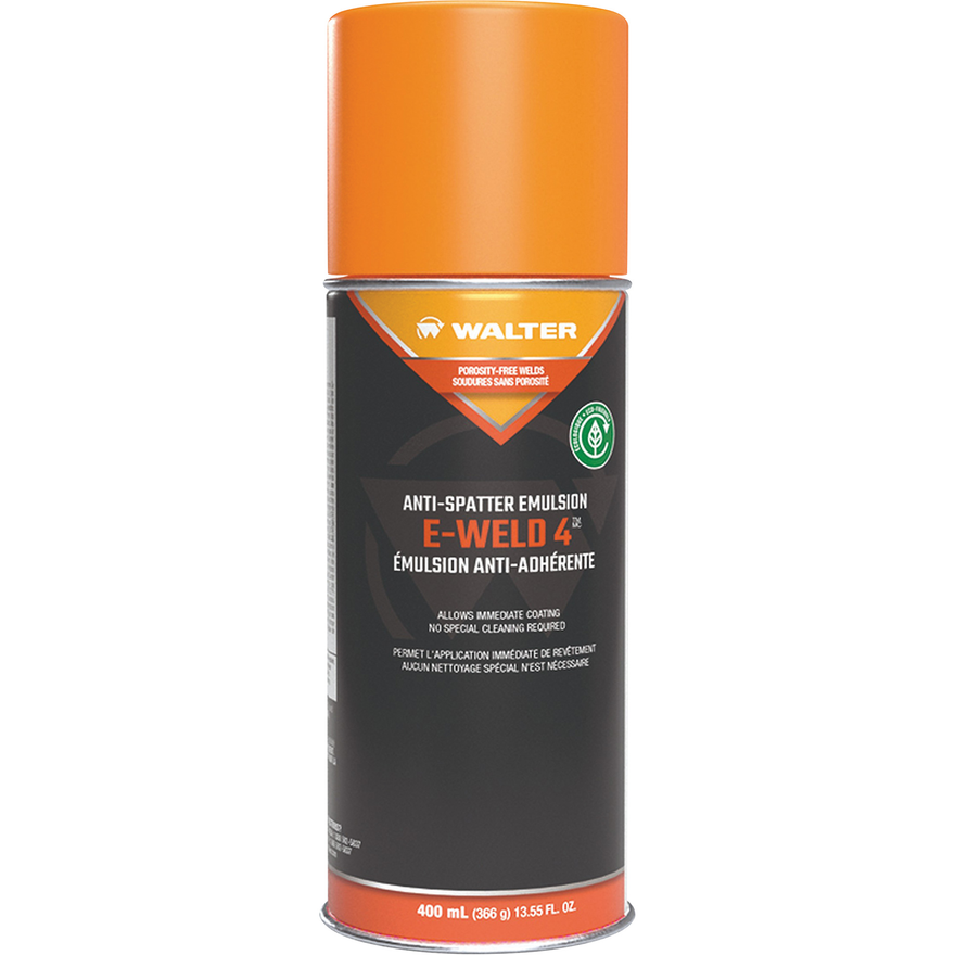 Walter Surface Technologies 53F402 E-WELD 4 Premium Anti-Spatter Emulsion Solution | Aerosol | 13.55 Ounce Capacity Volume | Box of 12