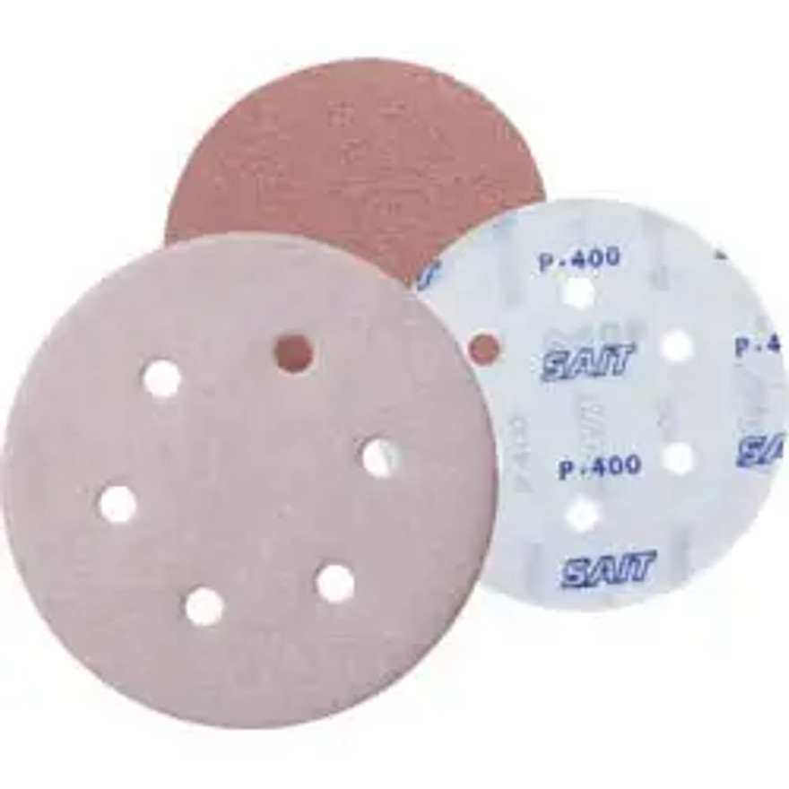 United Abrasive 37516 Heavy Duty Hook & Loop Paper Disc | 4S Premium Stearated Aluminum Oxide | 5" Diameter | 100 Grit | Sold by Box of 50