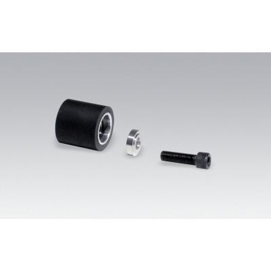 Dynabrade 11616 Contact Wheel Assembly | 1" Dia. x 1" W x 5/8" I.D. | Flat | 80 Duro Rubber