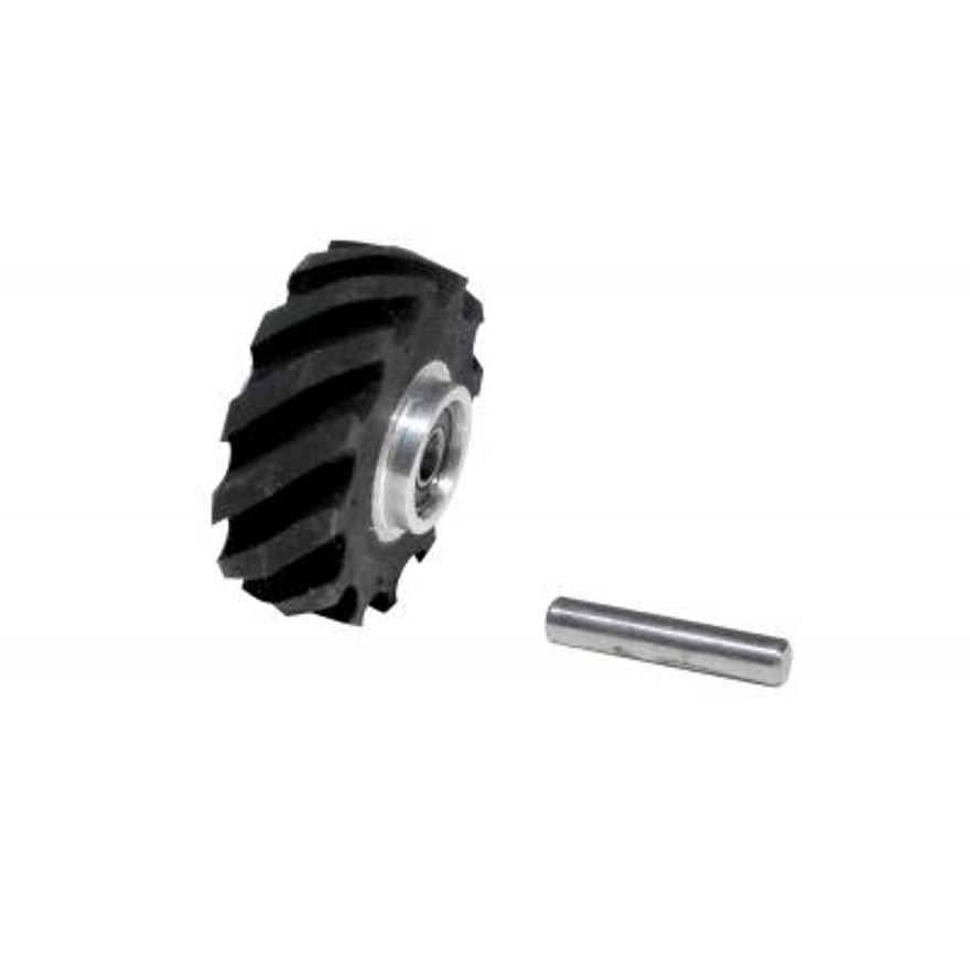 Dynabrade 15346 Contact Wheel Assembly | 2" Dia. x 5/8" W x 5/8" I.D. | Crowned | 40 Duro Rubber