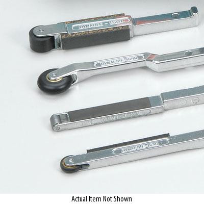 Dynabrade 42646 Contact Arm Assembly | 1" Dia. x 3/8" W | Radiused Rubber Wheel | No Platen/Offset Design