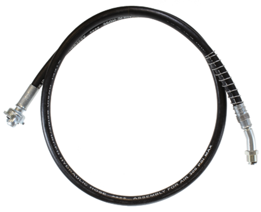 APT 18833 Rivet Buster Whip Hose Assembly | Universal Female | 1/2" x 6' Braided Hose | 1/2" NPT Swivel