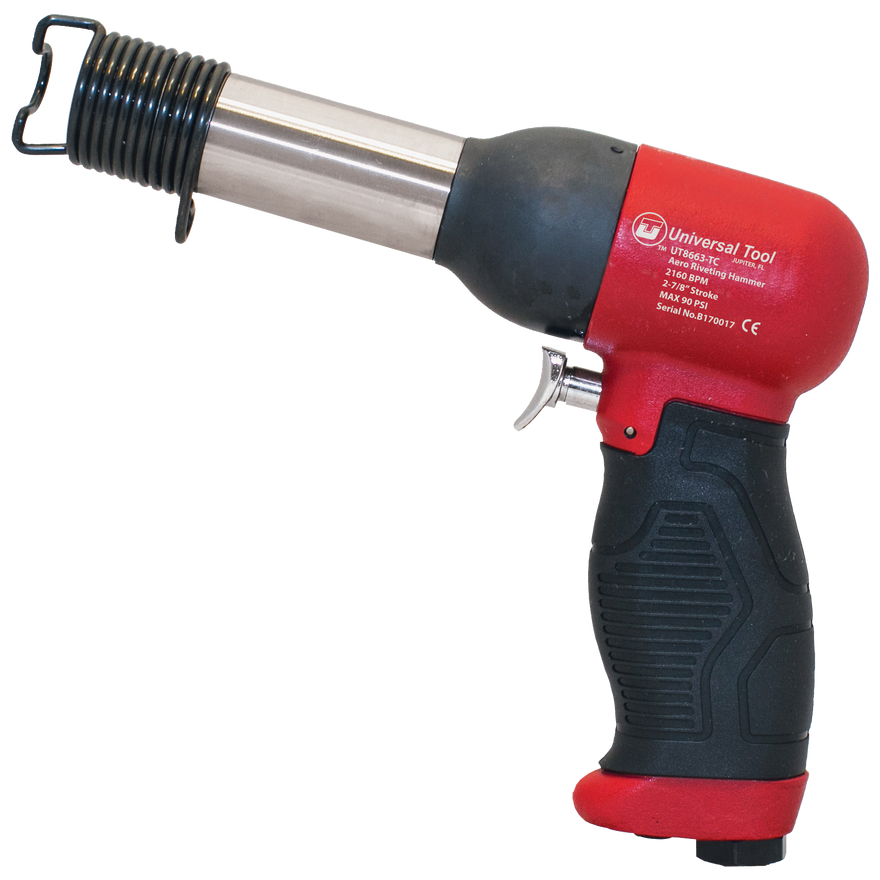 Universal Tool UT8663-TC 3X Aero Riveting Hammer | 2,160 BPM | 1/2" Bore | 2-7/8" Stroke