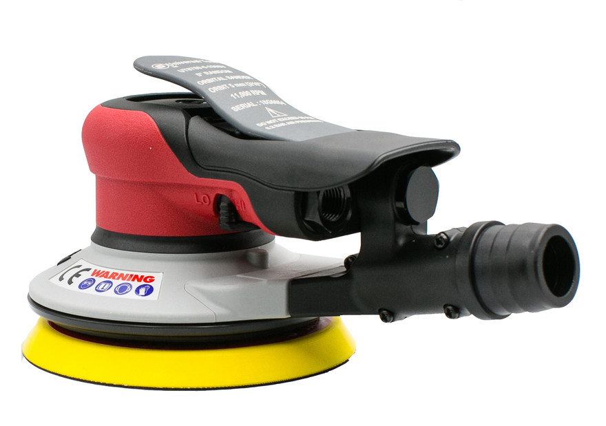 Universal Tool UT8789-6-336SV Low Vibration Orbital Palm Sander | 6" Pad Size | 3/16" Orbit | 12,000 RPM | 6 Holes | Self Vacuum