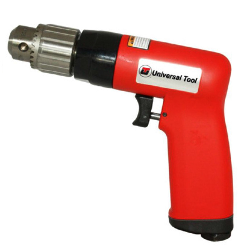 Universal Tool UT8898-26 Aircraft Pistol Drill | 0.7 HP | 2,600 RPM | 3/8" Chuck | Handle Exhaust