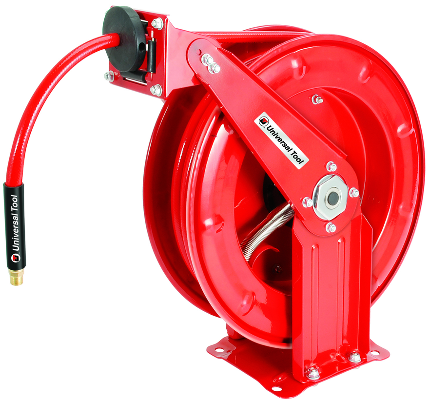 Universal Tool 6802 Heavy Duty Retractable Hose Reel | 1/2" Hose I.D | 50' Hose Length