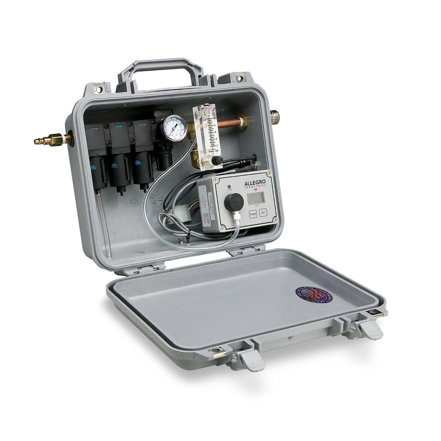Allegro 9873 1-Worker Breathing Carry-Air Filtration Panel With CO Monitor | 15 CFM Max. Flow | 150 psig. Max. Inlet