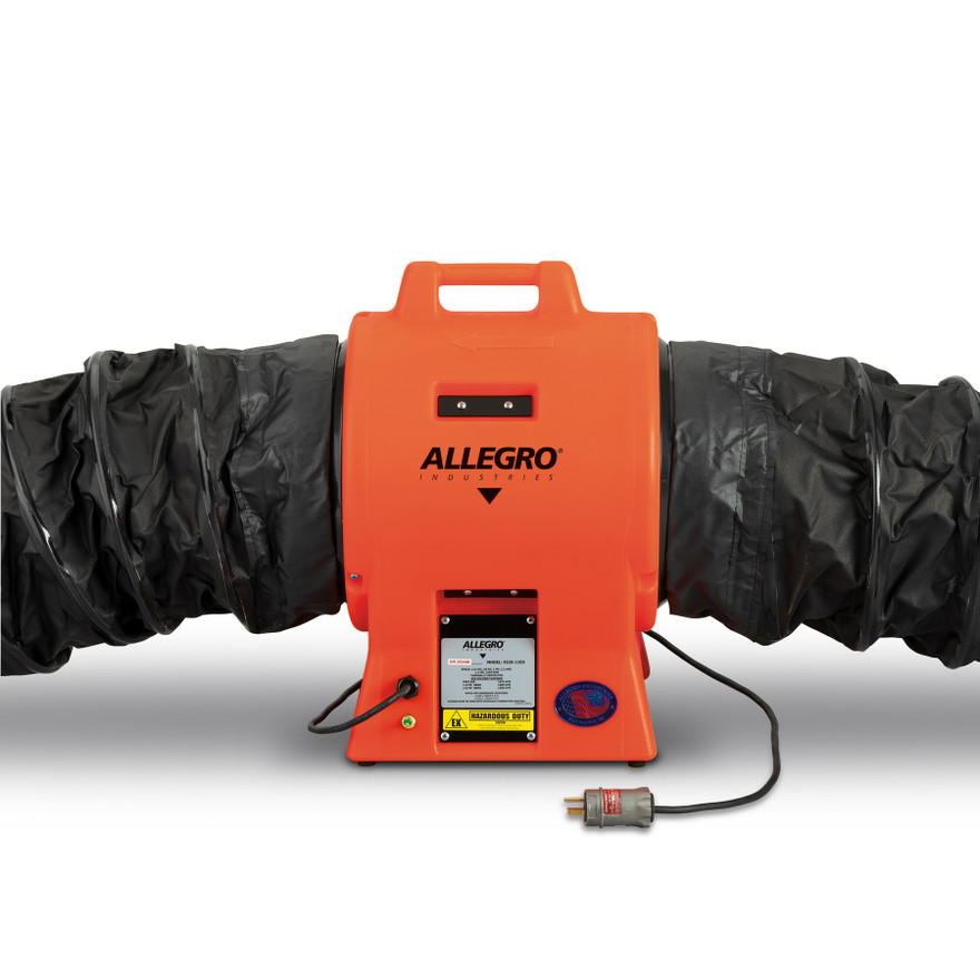 Allegro 9539-12EXI 12" Axial Explosion-Proof Inline Booster Plastic Blower | 1/3 HP | 115V AC
