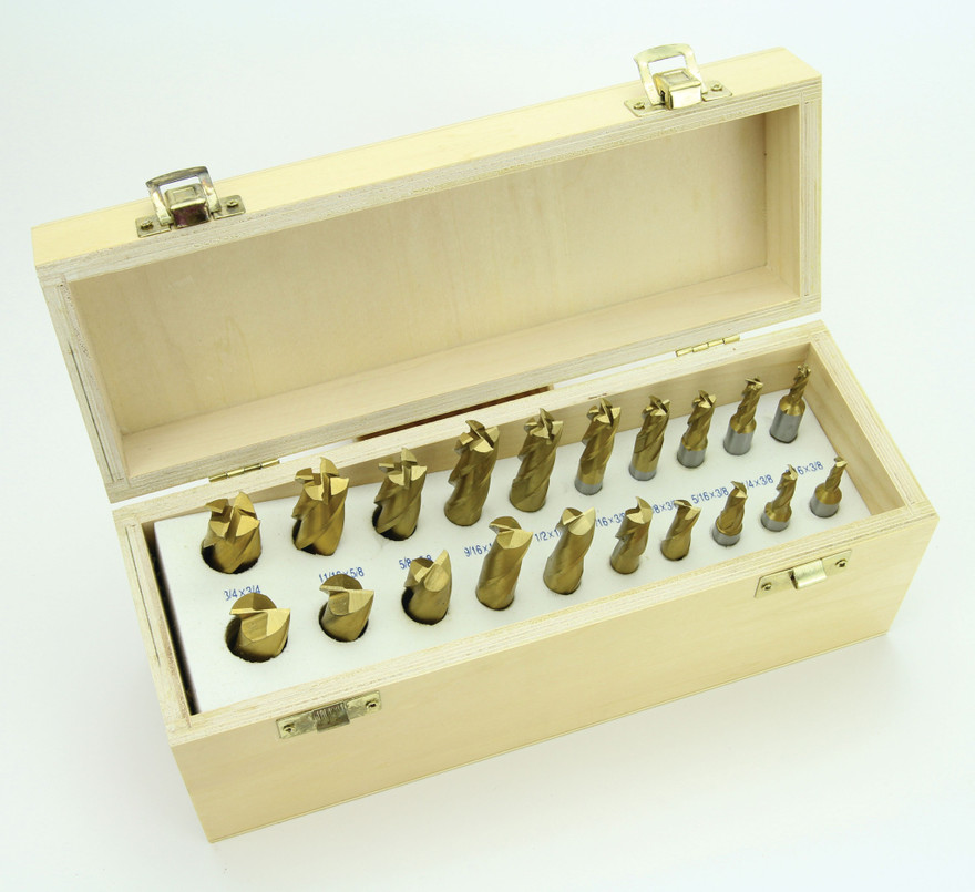 Palmgren 9670171 20 Piece End Mill Set | 3/16" - 3/4" Size Palmgren 9670171 20 Piece End Mill Set | 3/16" - 3/4" Size