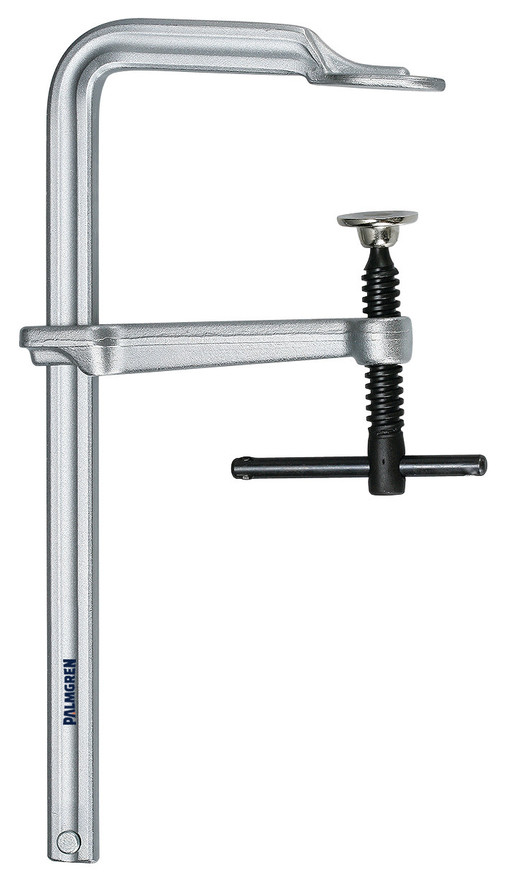 Palmgren 9629316 Regular Duty L-Clamp With Black Oxide Spindle | 16" Max Open Capacity | 3/4" Spindle Diameter | 3-15/16" Throat Capacity