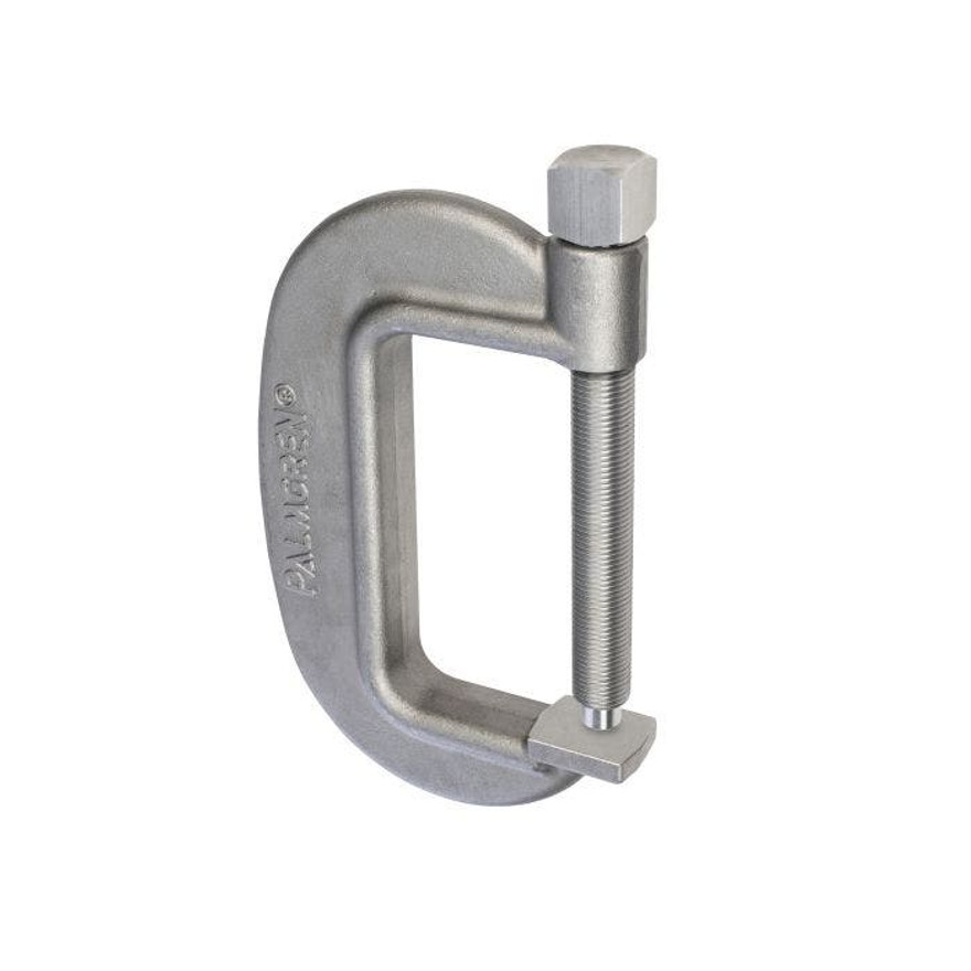 Palmgren 9629091 Bridge Clamp With Full Close and Short Spindle | 8" Max Open Capacity | 4-1/2" Throat Capacity