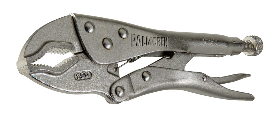 Palmgren 71060 4-Point Curved Jaw Locking Plier | 10" Max Open Capacity | 2" Jaw Opening | 1/2" Jaw Width