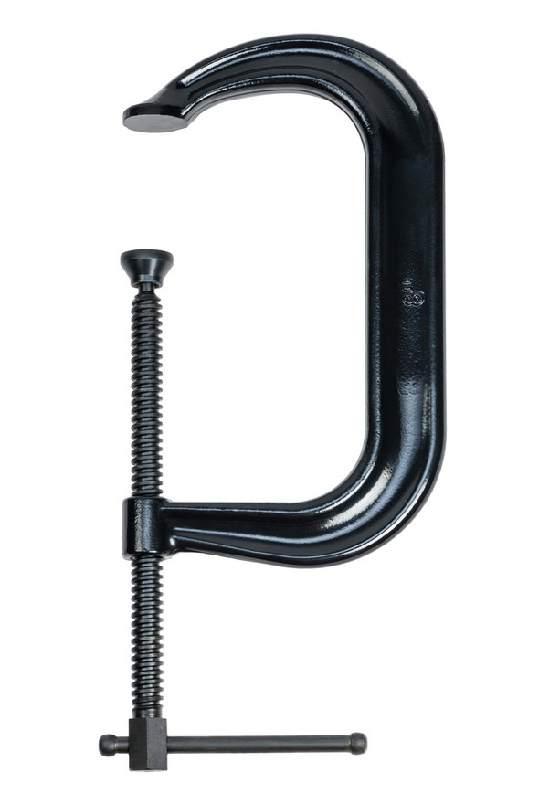 Palmgren 9629514 Drop Forged Deep Throat C-Clamp With Black Oxide Spindle | 8" Max Open Capacity | 0.670" Spindle Diameter | 5" Throat Capacity