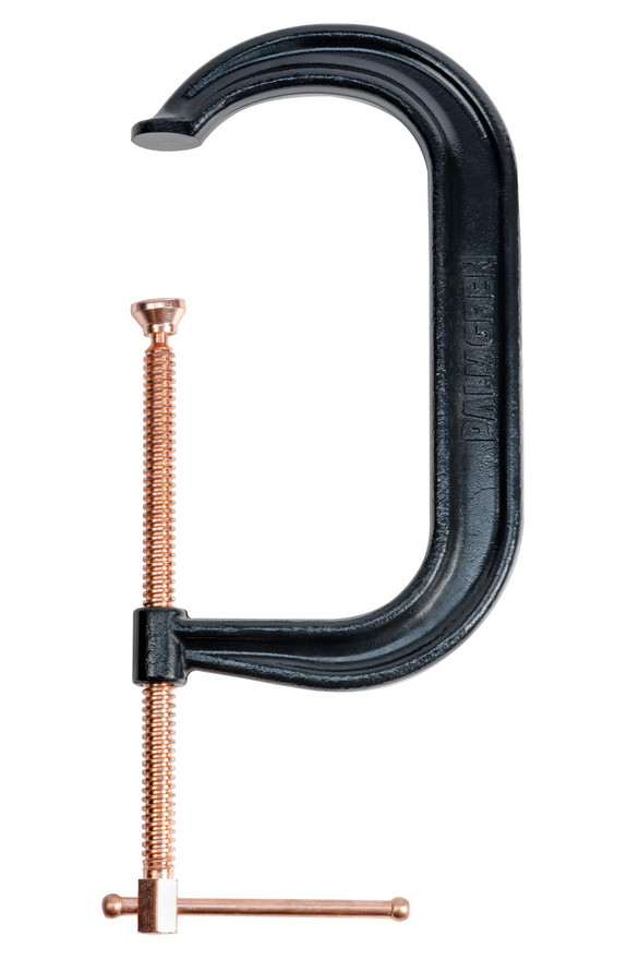 Palmgren 9629522 Drop Forged Deep Throat C-Clamp With Copper Spindle | 10" Max Open Capacity | 0.670" Spindle Diameter | 6" Throat Capacity