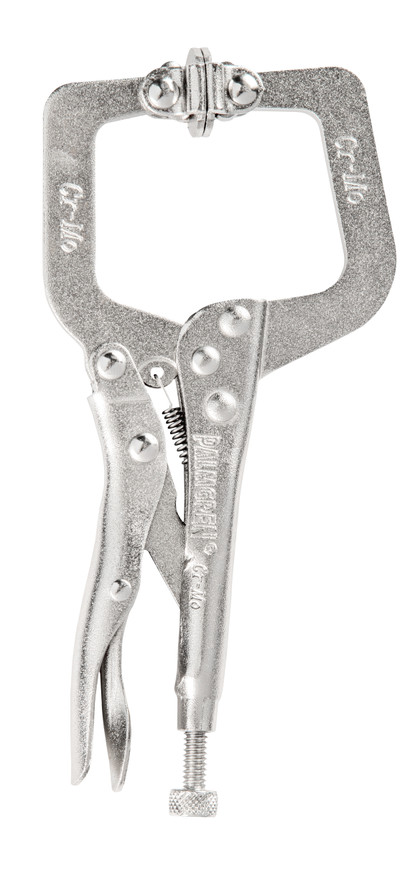 Palmgren 70620 Locking C-Clamp with Pads | 6" Max Open Capacity | 1-3/4" Max. Jaw Opening | 3/4"Jaw Width