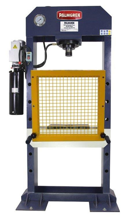 Palmgren 9661616 50 Ton Electric Pump Floor Hydraulic Press | 31.5" x 27.5" Throat Capacity | 31.5" x 27.5" Max. Work Diameter
