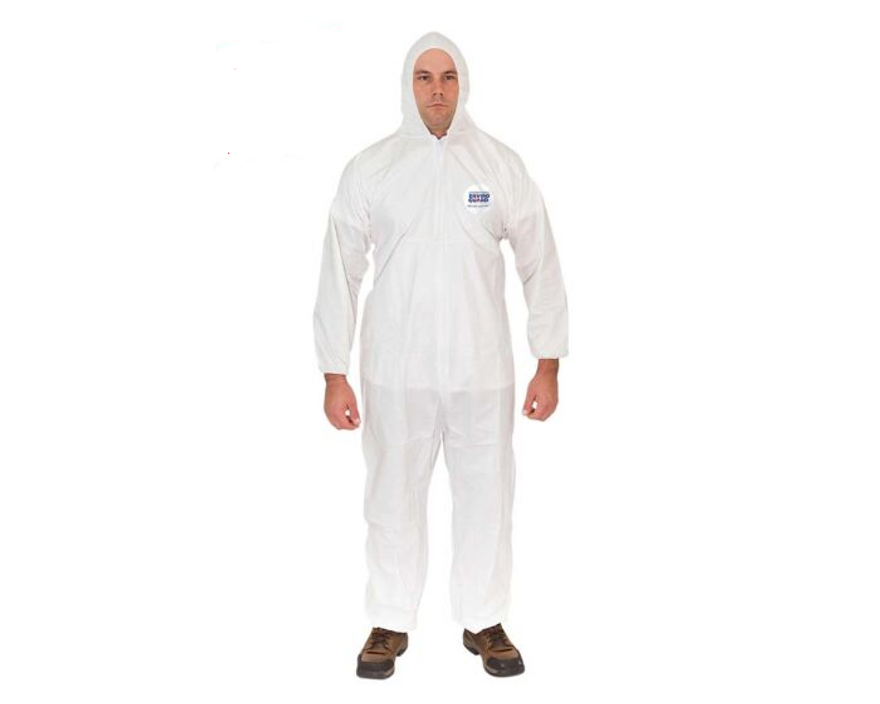 International Enviroguard 8015-3XL Hooded Disposable Coverall | Elastic Wrist | White | Size 3XL | Sold by Box of 25