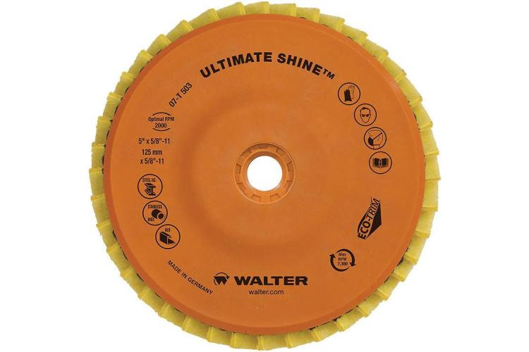 Walter Surface Technologies 07T453 ULTIMATE SHINE Flap Disc | 4-1/2" Diameter | 8300 Max RPM | Sold by Box of 5