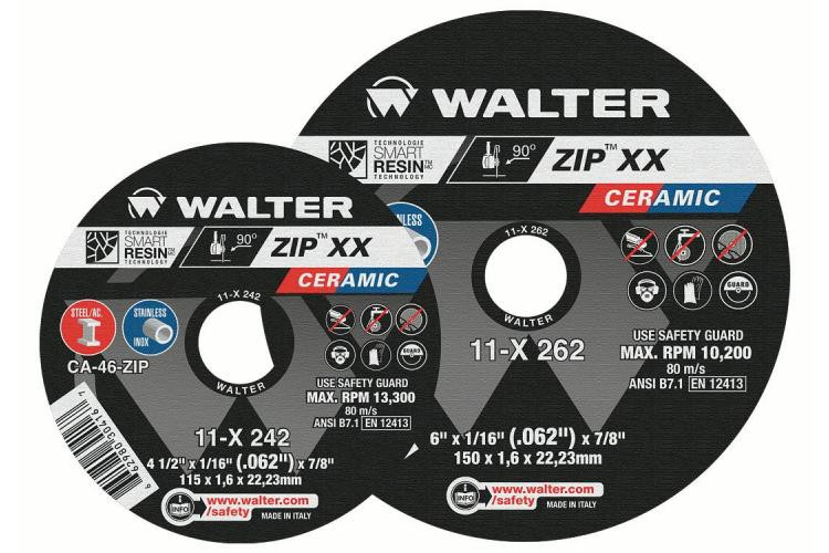 Walter Surface Technologies 11X272 ZIP XX Cut-Off Wheel | Type 1 | 7" Diameter | 5/64" Thickness | 7/8" Arbor Hole | CA-46 Grade | Sold by Box of 25