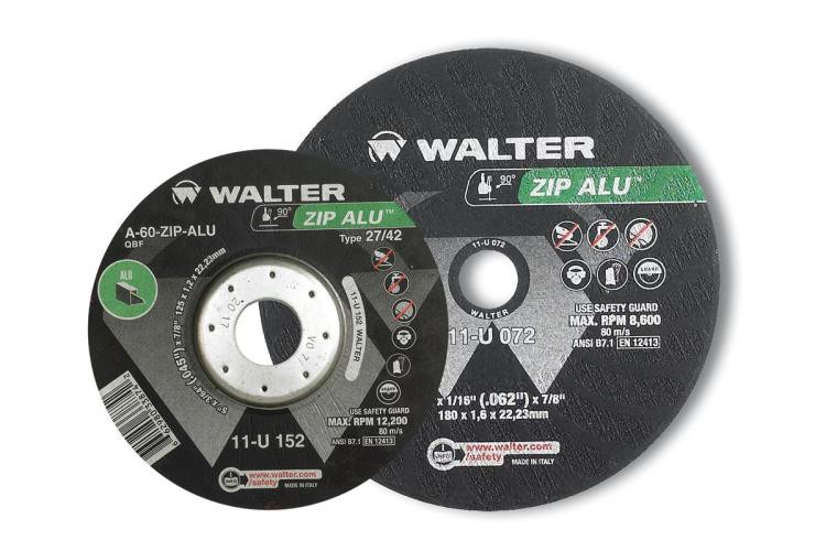 Walter Surface Technologies 11U072 ZIP ALU Cut-Off Wheel | Type 1 | 7" Diameter | 1/16" Thickness | 7/8" Arbor Hole | A-30 Grade | Sold by Box of 25