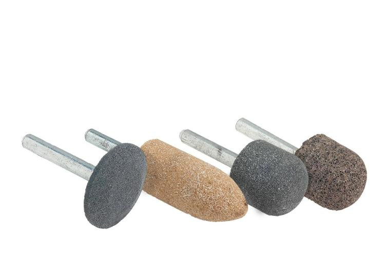 Walter Surface Technologies 12D036 Tough Steel Mounted Point | A-12 Shape | 1-1/16" Diameter | Aluminum Oxide 60 Grit | 1/4" Shank | Sold by Box of 10
