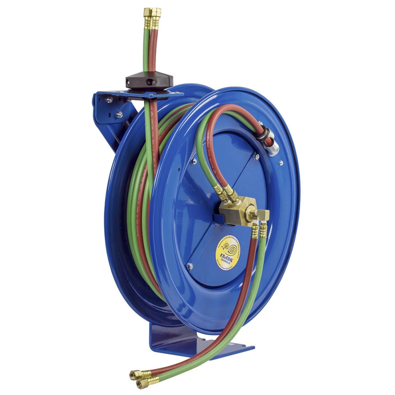 Coxreels EZ-SHW-175 Dual Hose Spring Rewind Hose Reel | EZ-SHW Series | 1/4" Hose Diameter | 75' Hose Length | 200 Max PSI