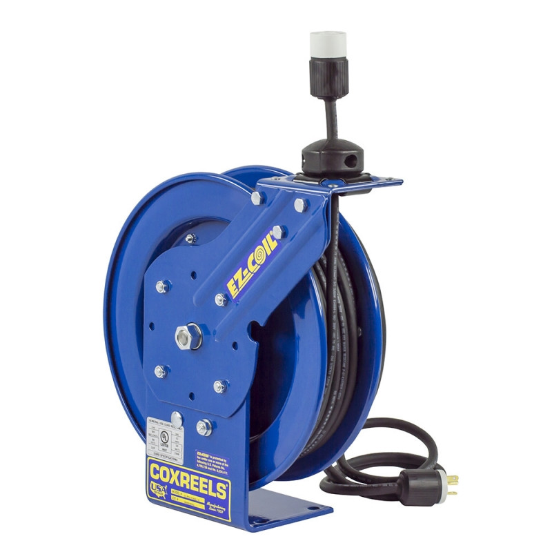 Coxreels EZ-PC24-0012-B Spring Rewind Power Cord Reel | EZ-PC Series | 100' Cord Length | 20 Amps | 115 Volts