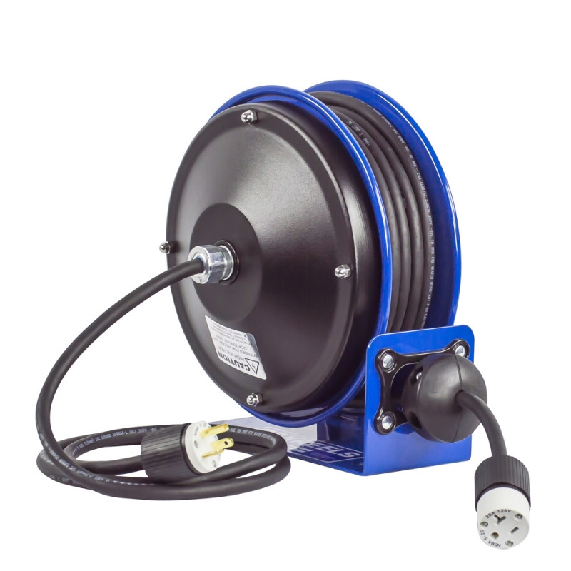 Coxreels PC10-3016-E Compact Efficient Heavy Duty Power Cord Reel | PC10 Series | 30' Cord Length | 13 Amps | 115 Volts